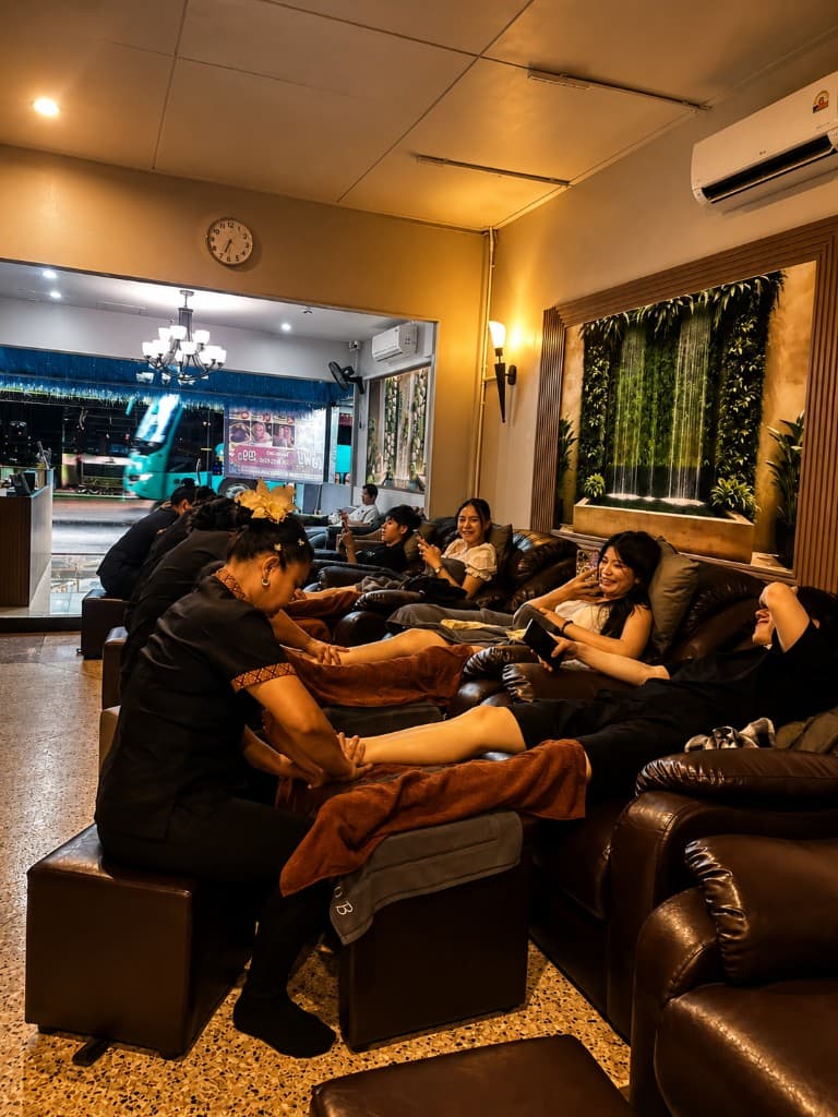 Guests enjoying Thai massage at HOB Thai Massage Cherngtalay Phuket