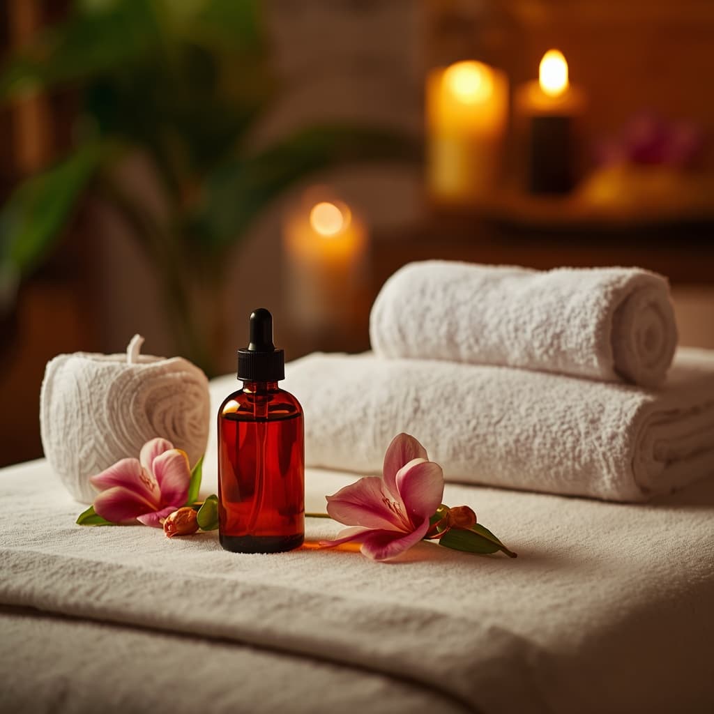 Relaxing oil massage therapy